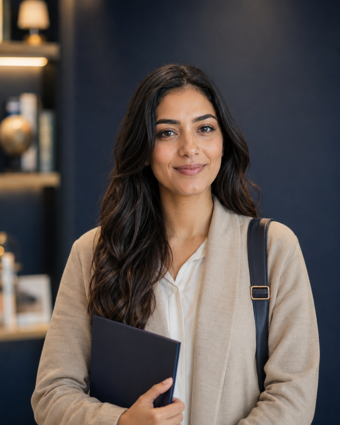 Client reviewing travel documents